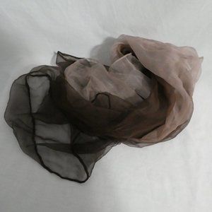 Sheer Ombre Brown Scarf